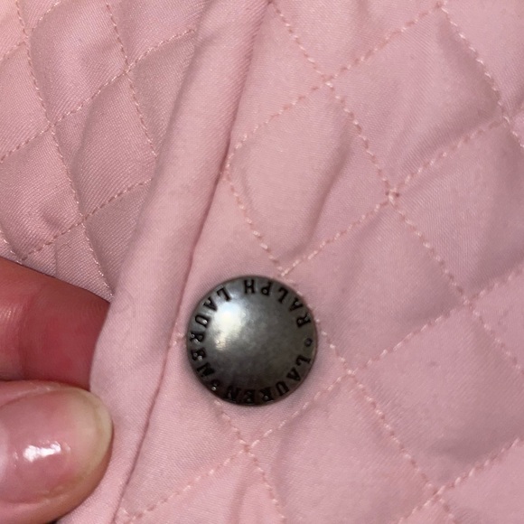 Lauren Ralph Lauren Pink Quilted Coat Snap Up Jacket - Womens - Size Medium (M) - Picture 4 of 6